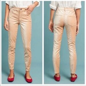 ANTHROPOLOGIE PILCRO & The LETTERPRESS Skinny Velvet Polka Dot Pants—SZ. 26